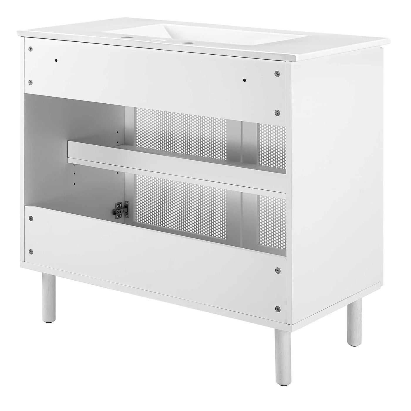Calla 36" Perforated Metal Bathroom Vanity by Modway by HouseOfZazla