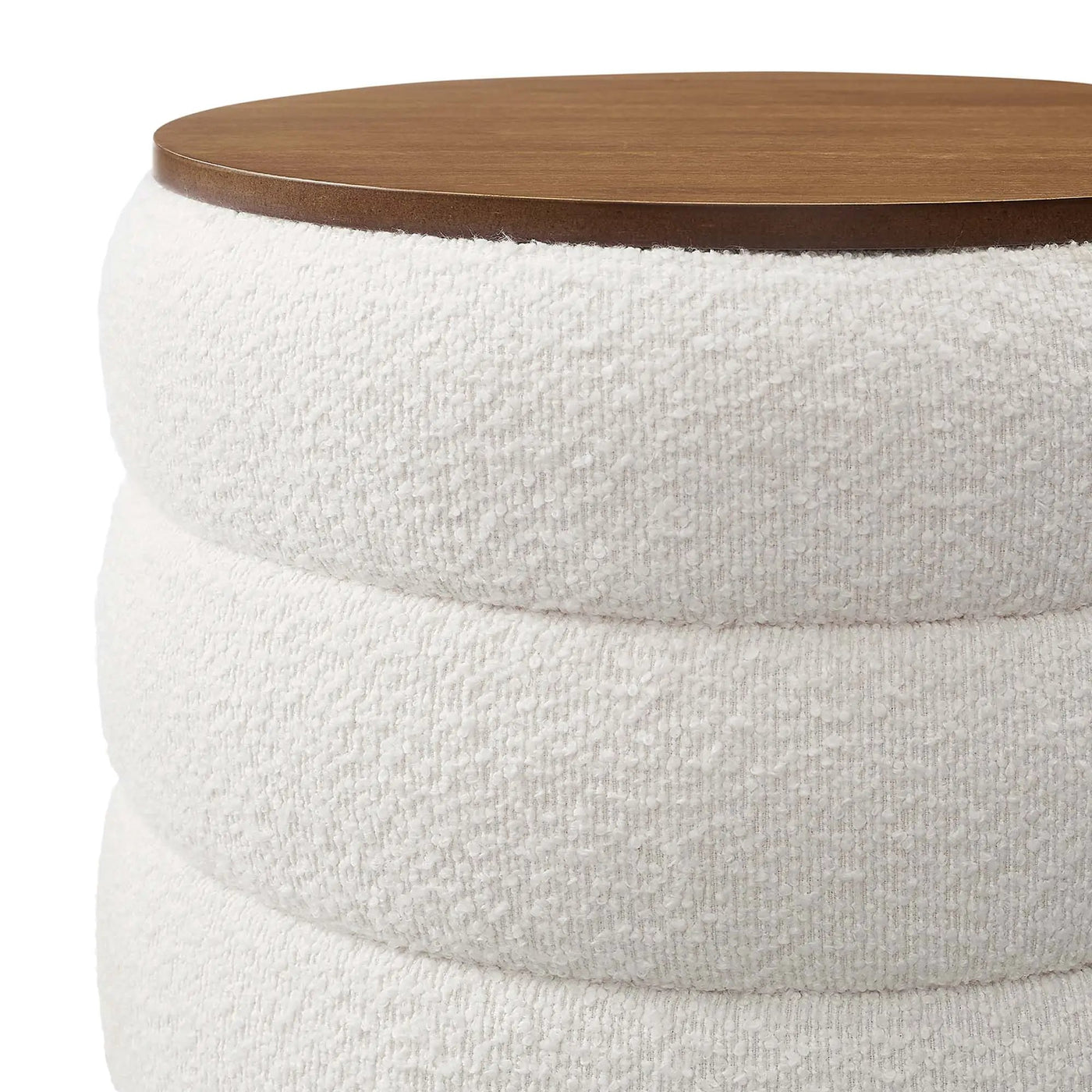 Mezzo Round Boucle Fabric Storage Ottoman by Modway by HouseOfZazla
