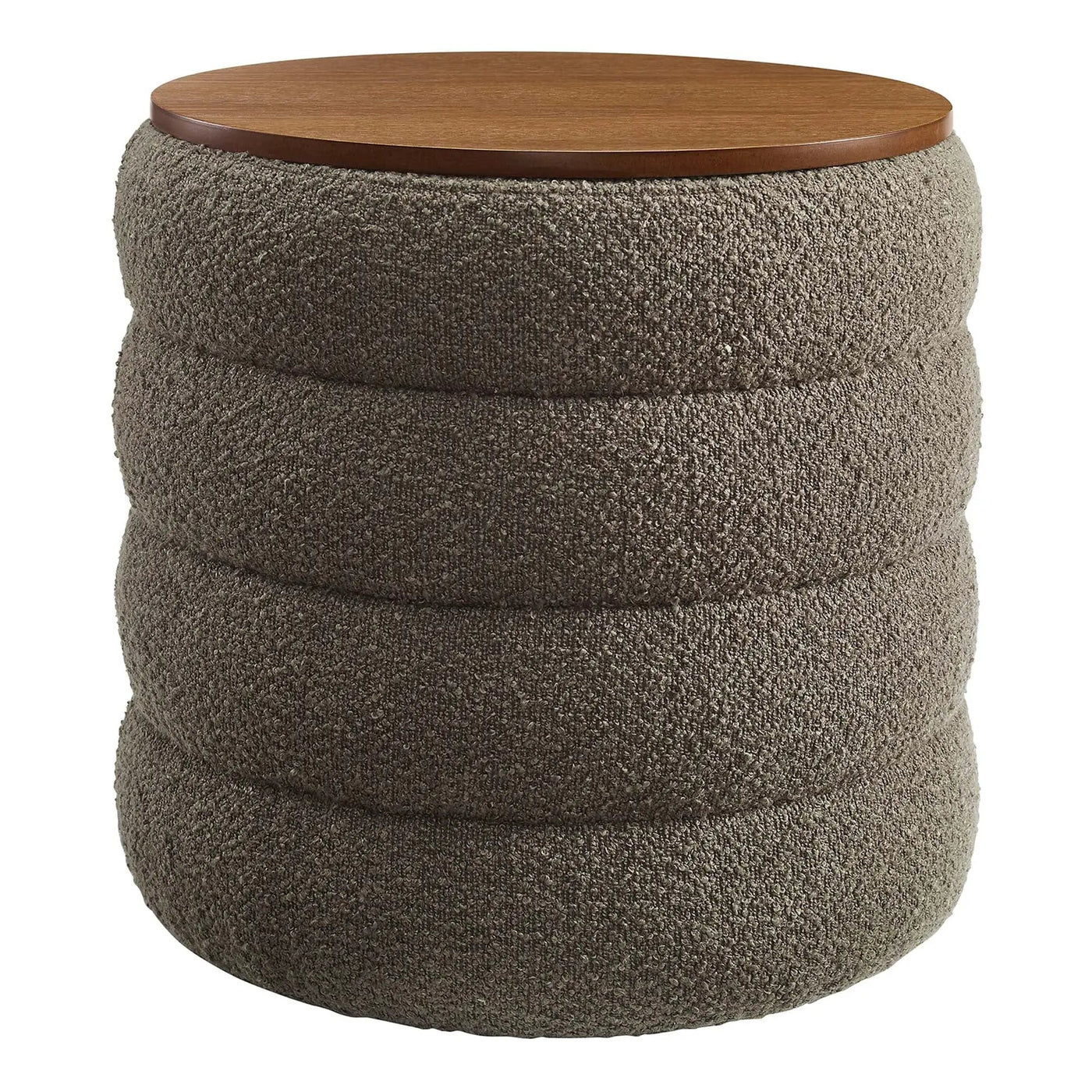 Mezzo Round Boucle Fabric Storage Ottoman by Modway by HouseOfZazla