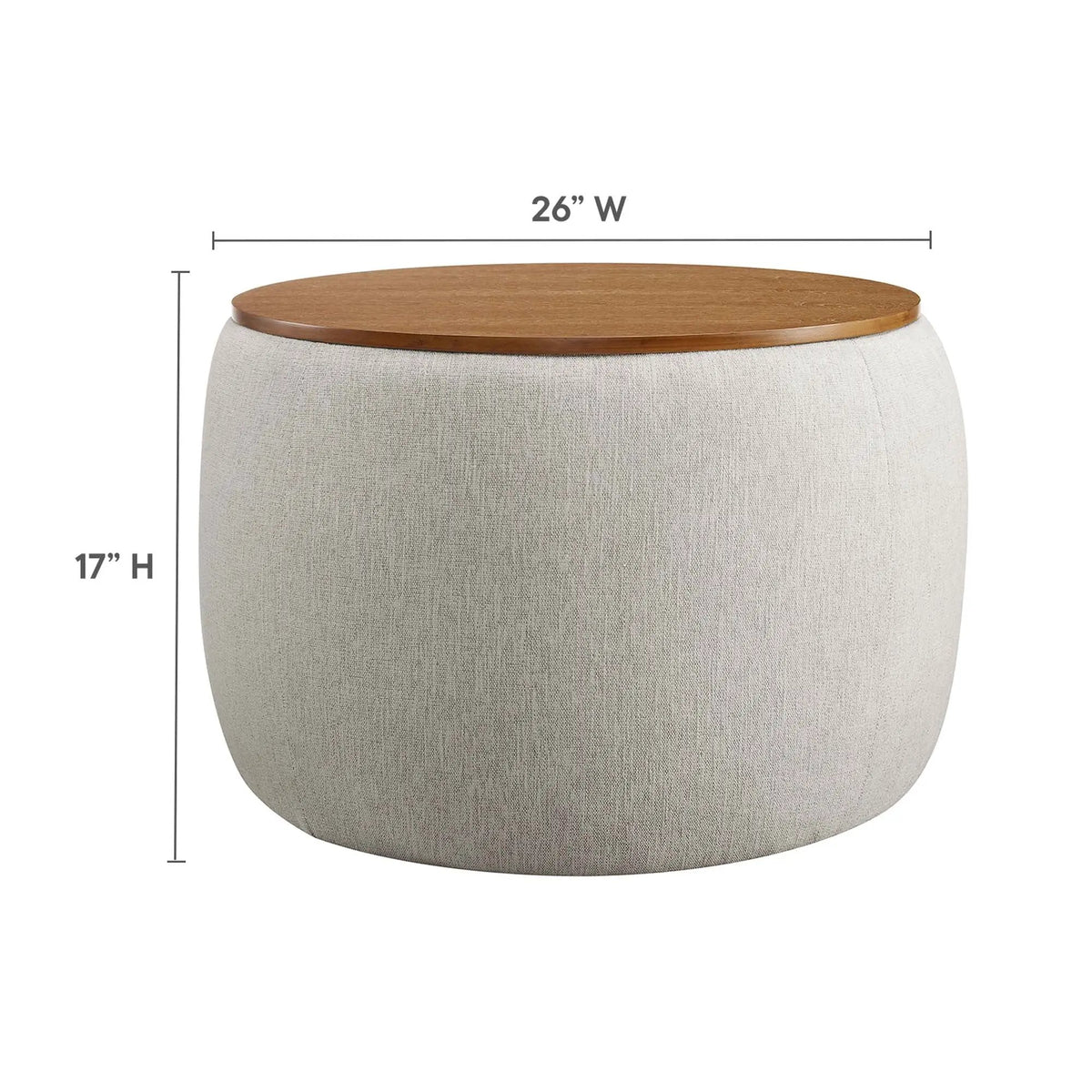 Perla Woven Heathered Fabric Upholstered Storage Ottoman by Modway by HouseOfZazla