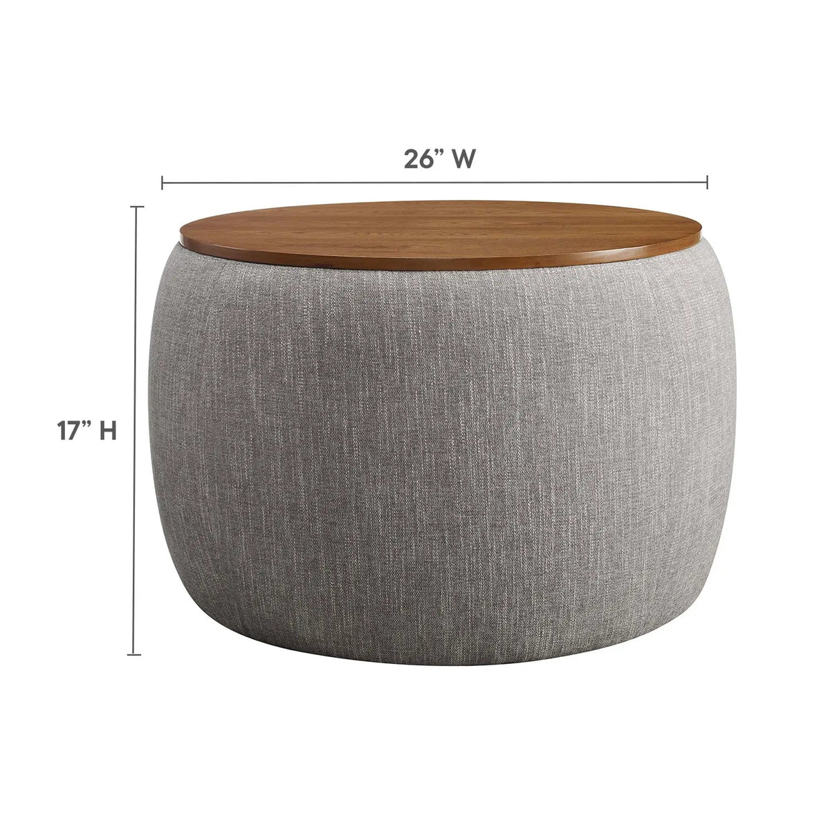 Perla Woven Heathered Fabric Upholstered Storage Ottoman by Modway by HouseOfZazla