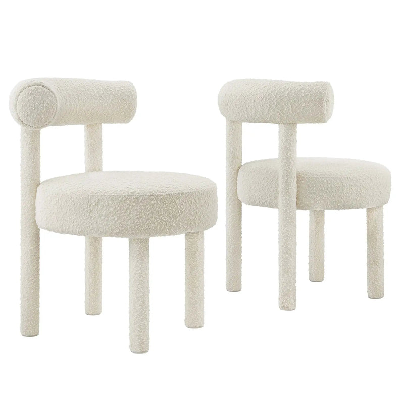 Toulouse Boucle Fabric Dining Chair Set of 2 by Modway by HouseOfZazla