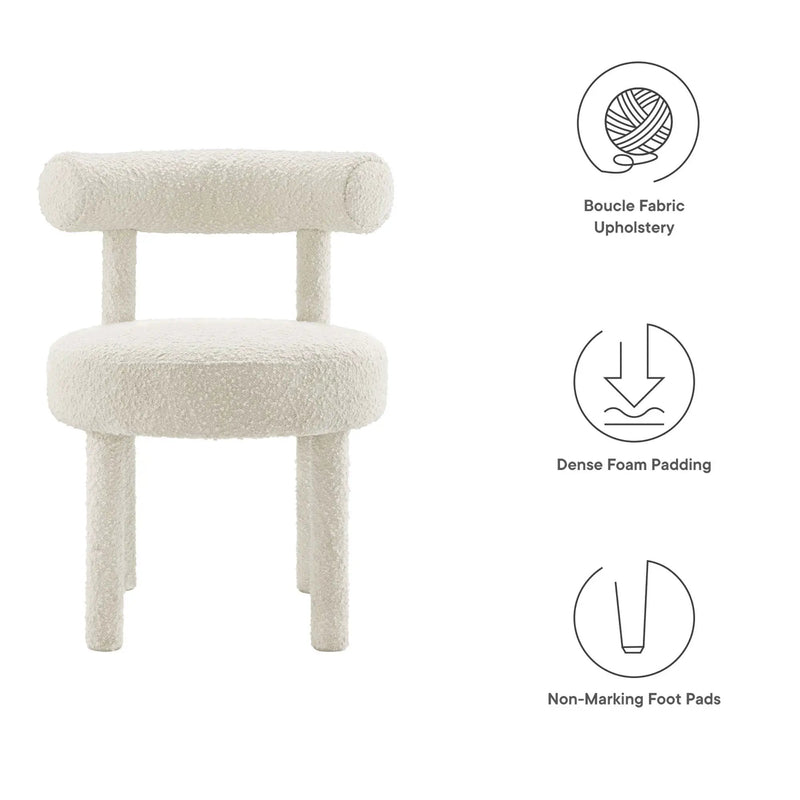 Toulouse Boucle Fabric Dining Chair Set of 2 by Modway by HouseOfZazla