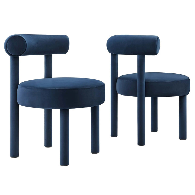 Toulouse Performance Velvet Dining Chair Set of 2 by Modway by HouseOfZazla