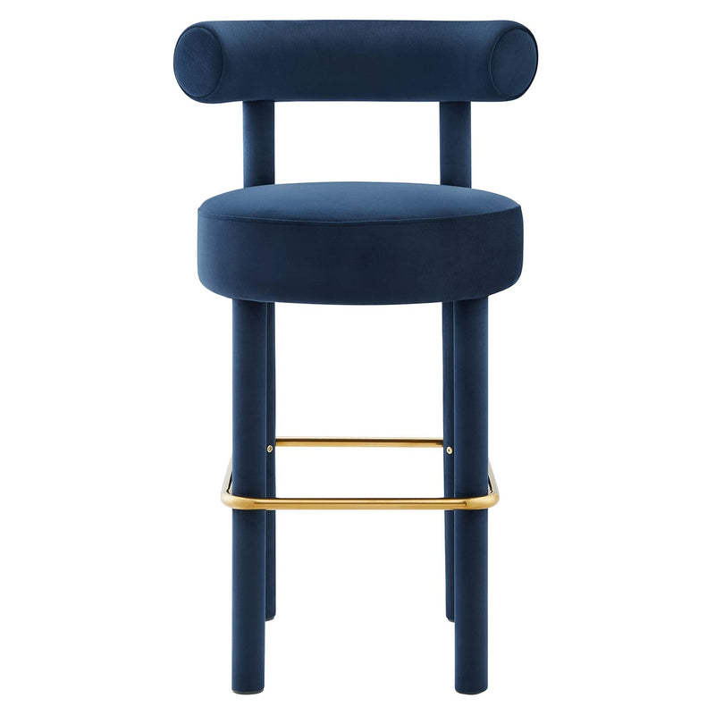 Toulouse Performance Velvet Bar Stool Set of 2 by Modway, photo 7 of 11