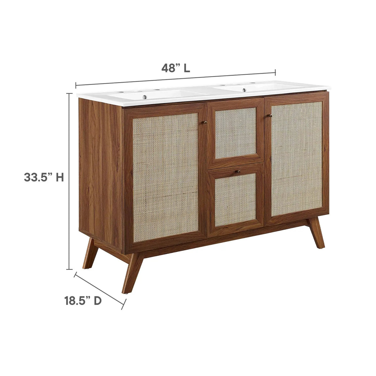 Soma 48" Double Sink Bathroom Vanity by Modway by HouseOfZazla