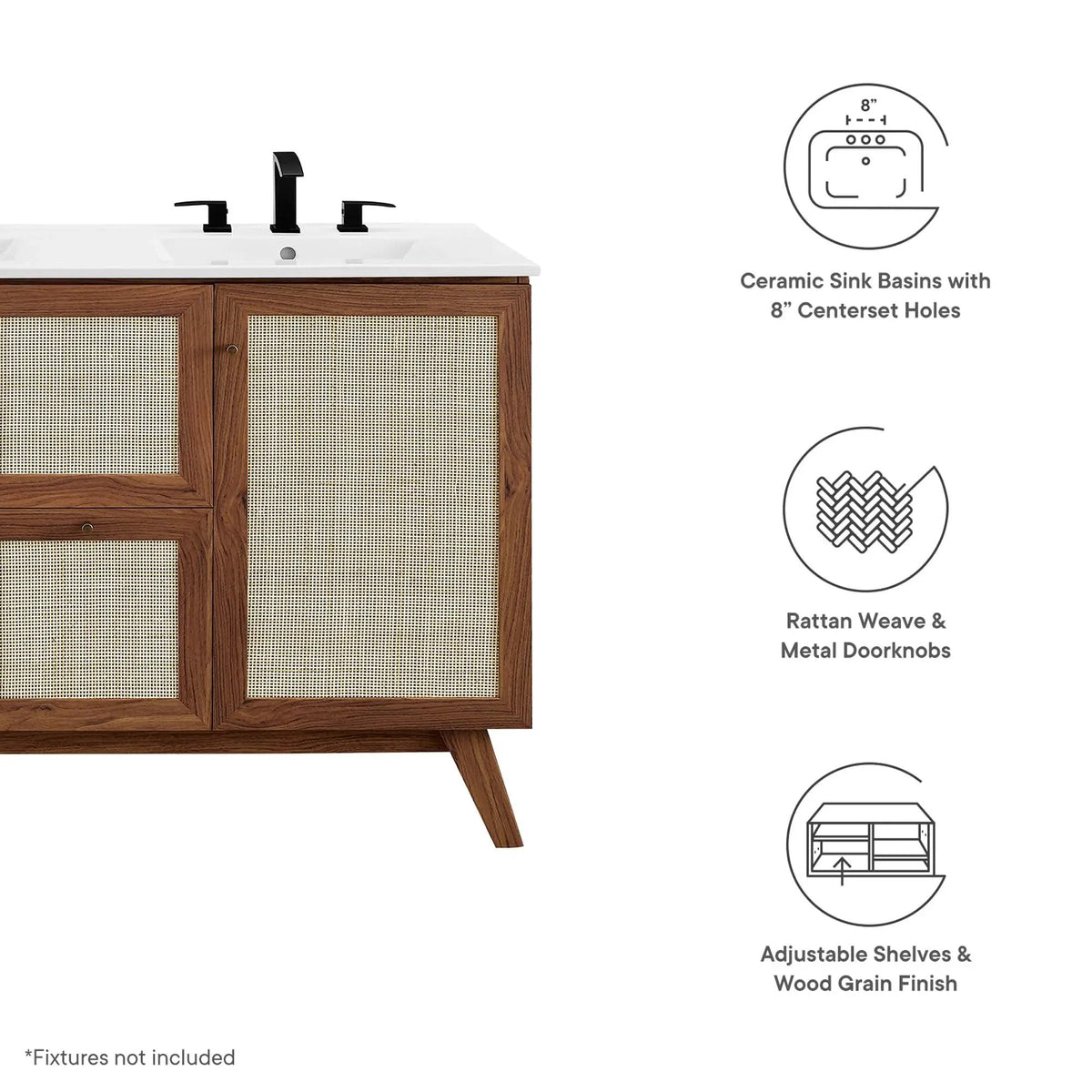 Soma 48" Double Sink Bathroom Vanity by Modway by HouseOfZazla