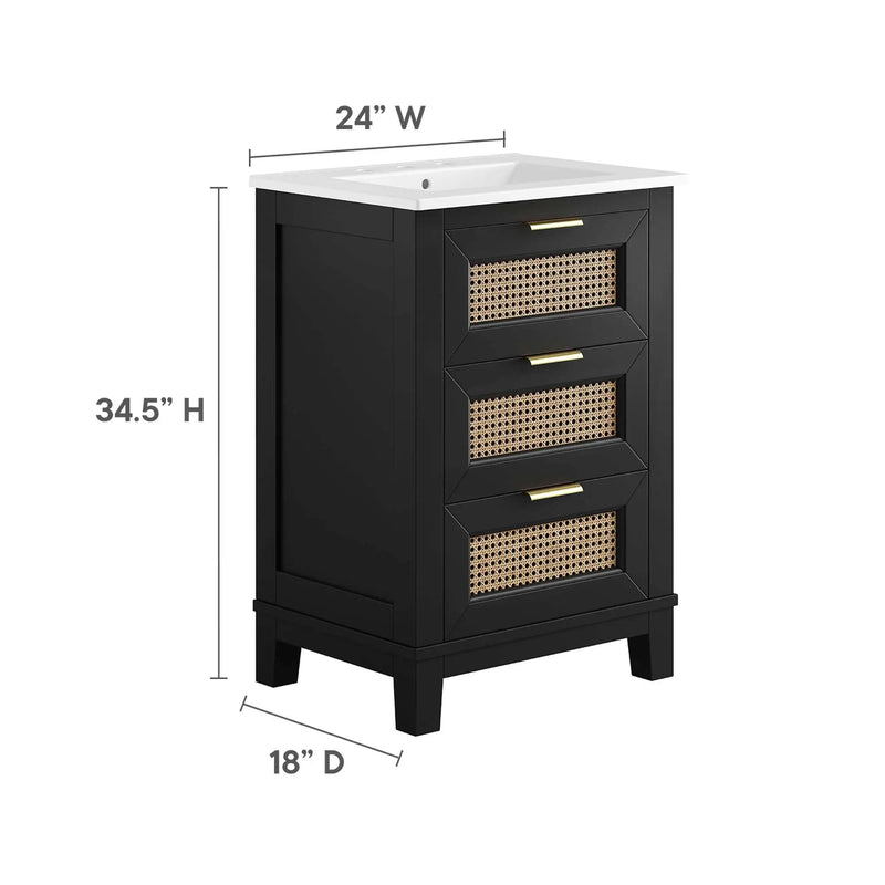 Dixie 24" Solid Wood Bathroom Vanity by Modway by HouseOfZazla