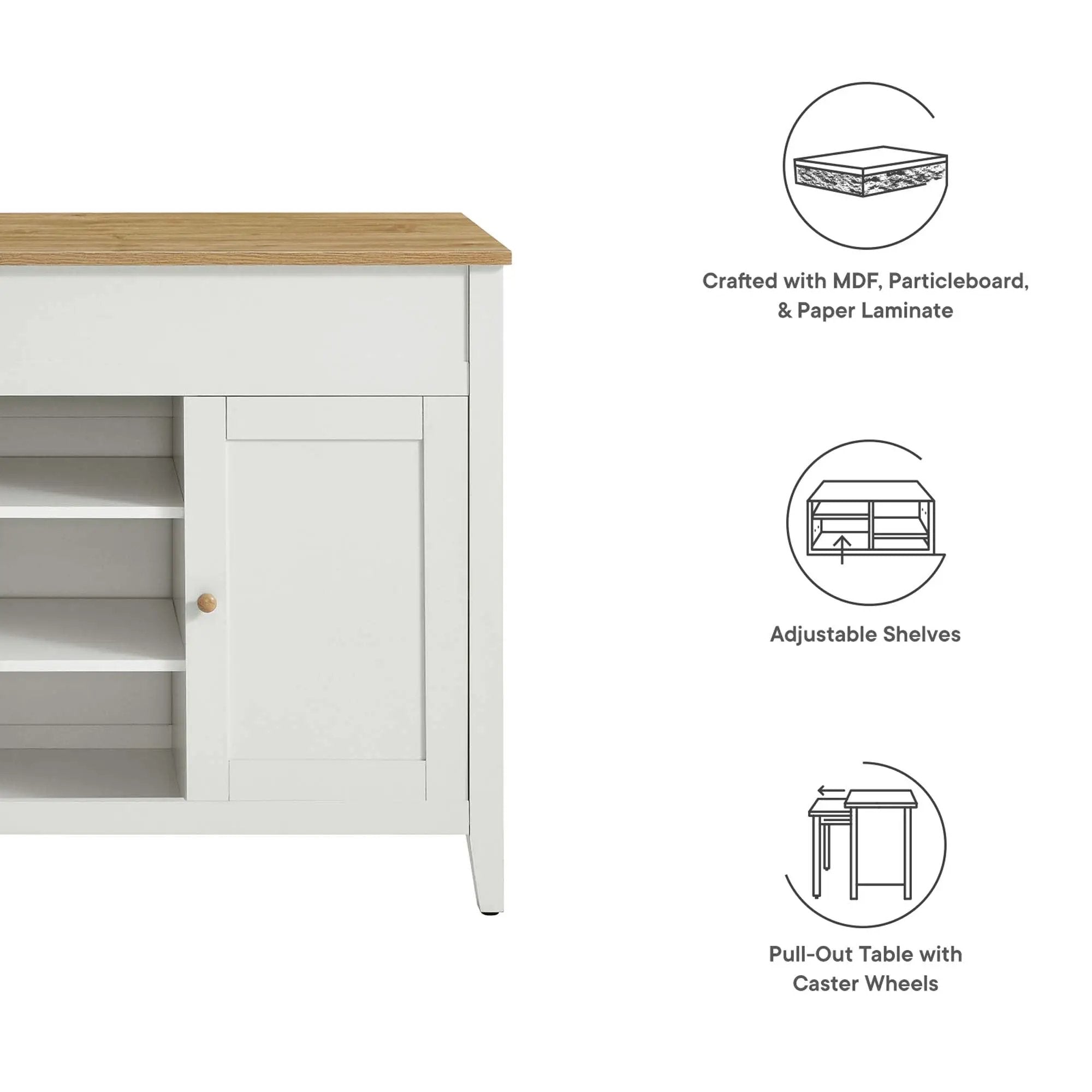 Garland Kitchen Island by Modway by HouseOfZazla
