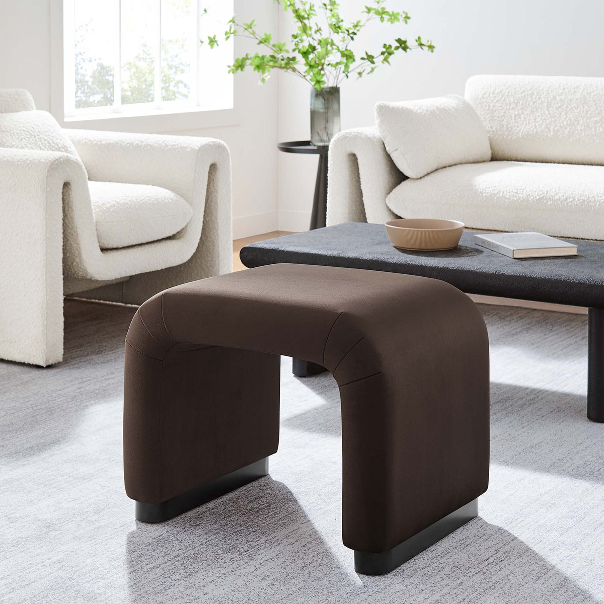 Koda Performance Velvet Waterfall Stool by Modway, photo 10 of 43