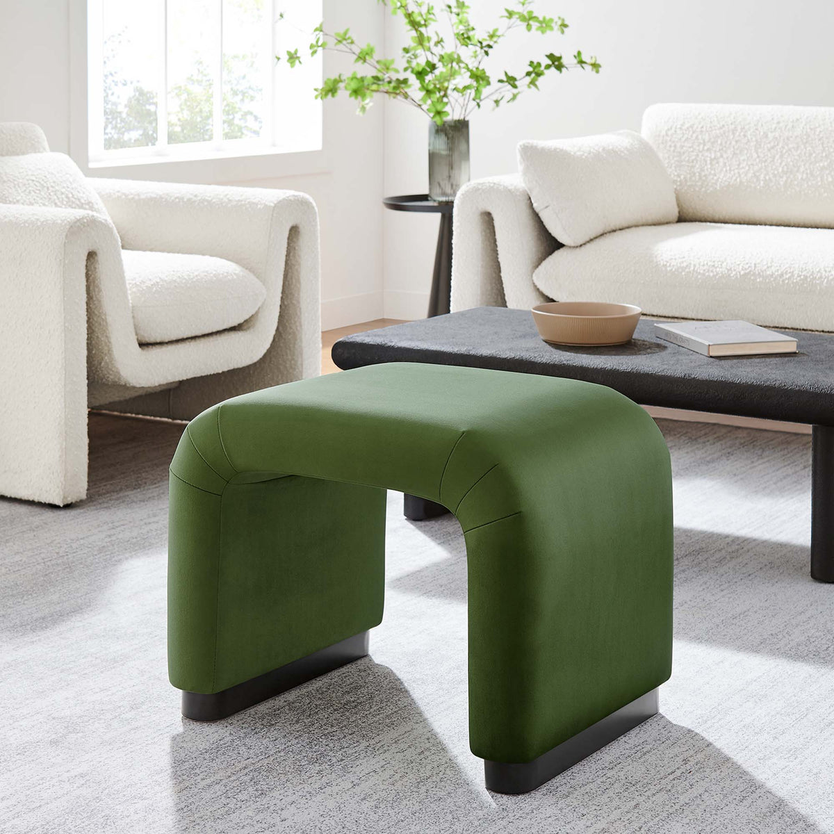 Koda Performance Velvet Waterfall Stool by Modway, photo 30 of 43
