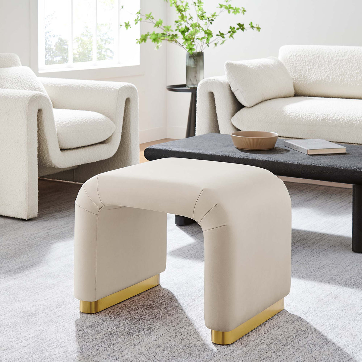 Koda Performance Velvet Waterfall Stool by Modway, photo 40 of 43
