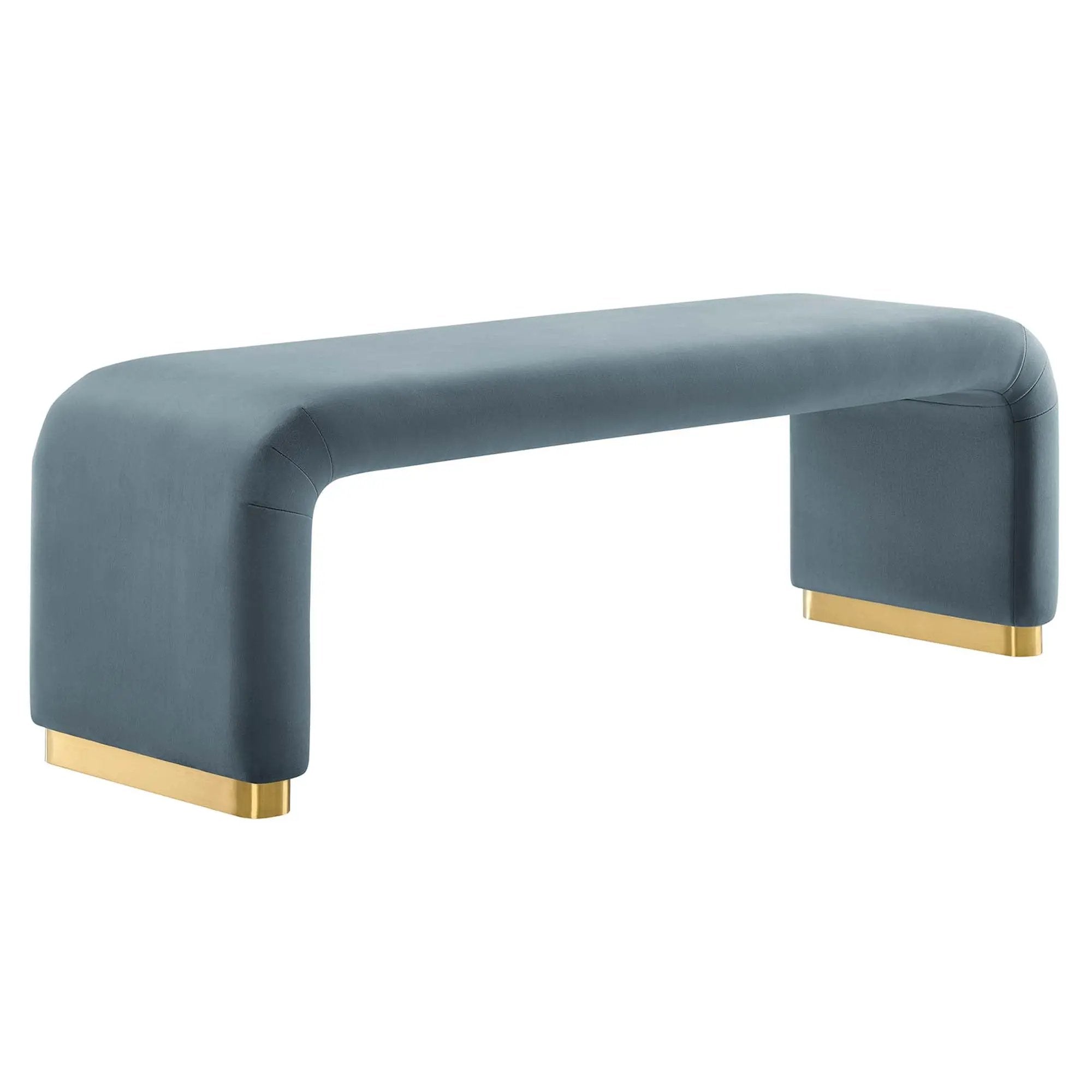 Koda Performance Velvet Waterfall Long Bench by Modway by HouseOfZazla