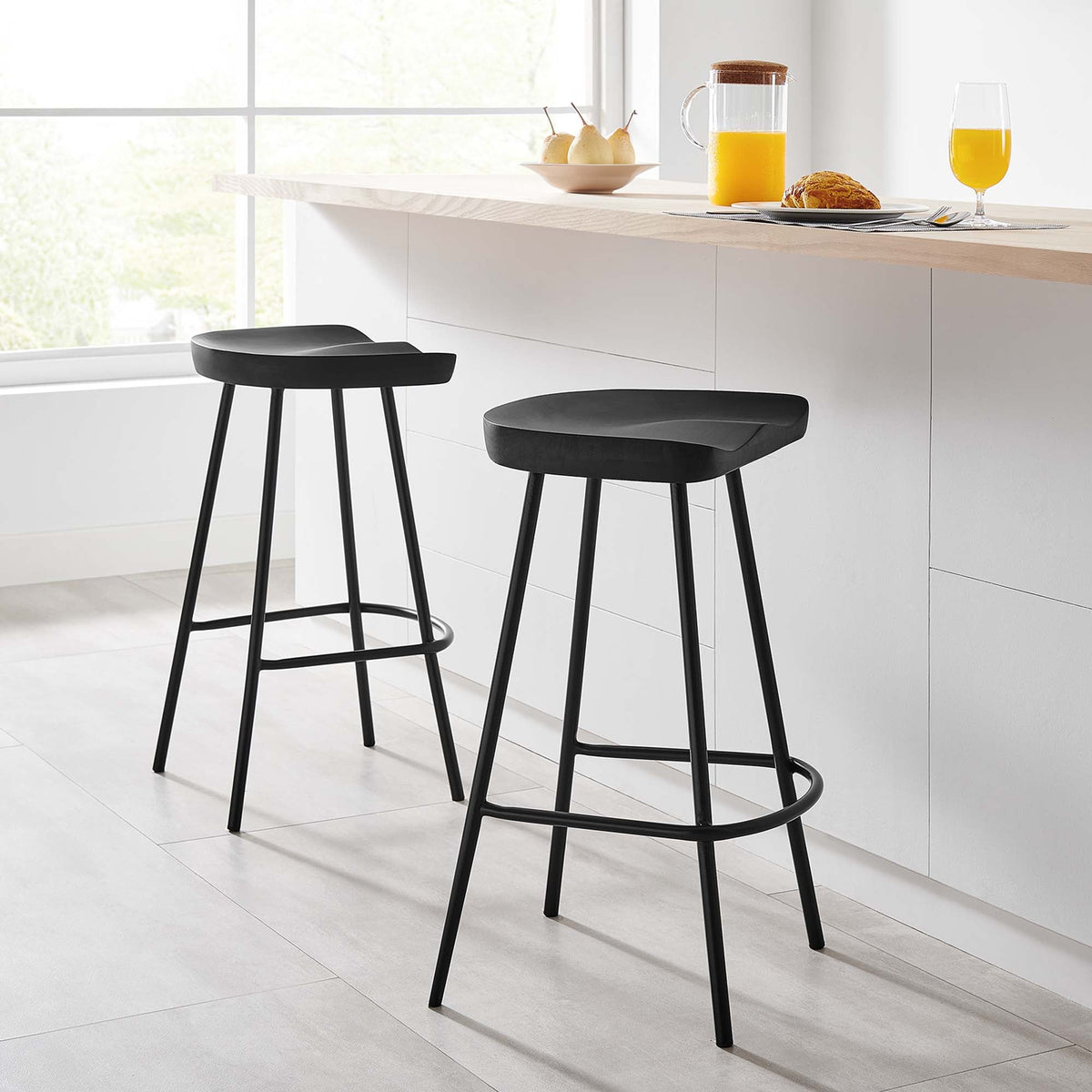 Concord Backless Wood Counter Stools Set of 2 by Modway, photo 9 of 30