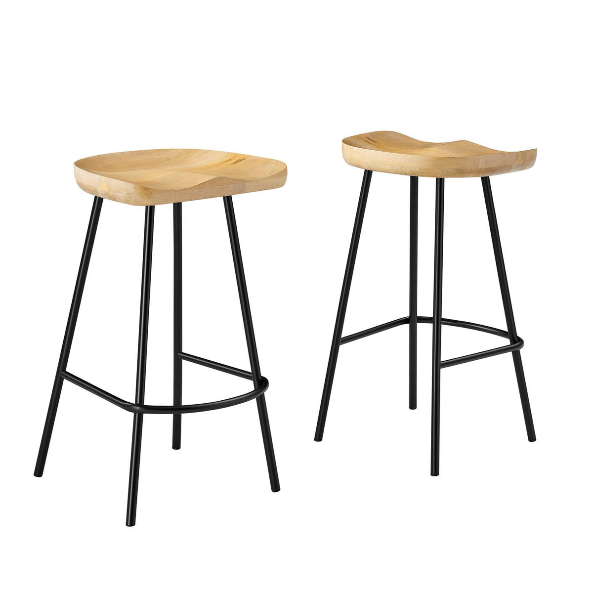 Concord Backless Wood Counter Stools Set of 2 by Modway, photo 11 of 30