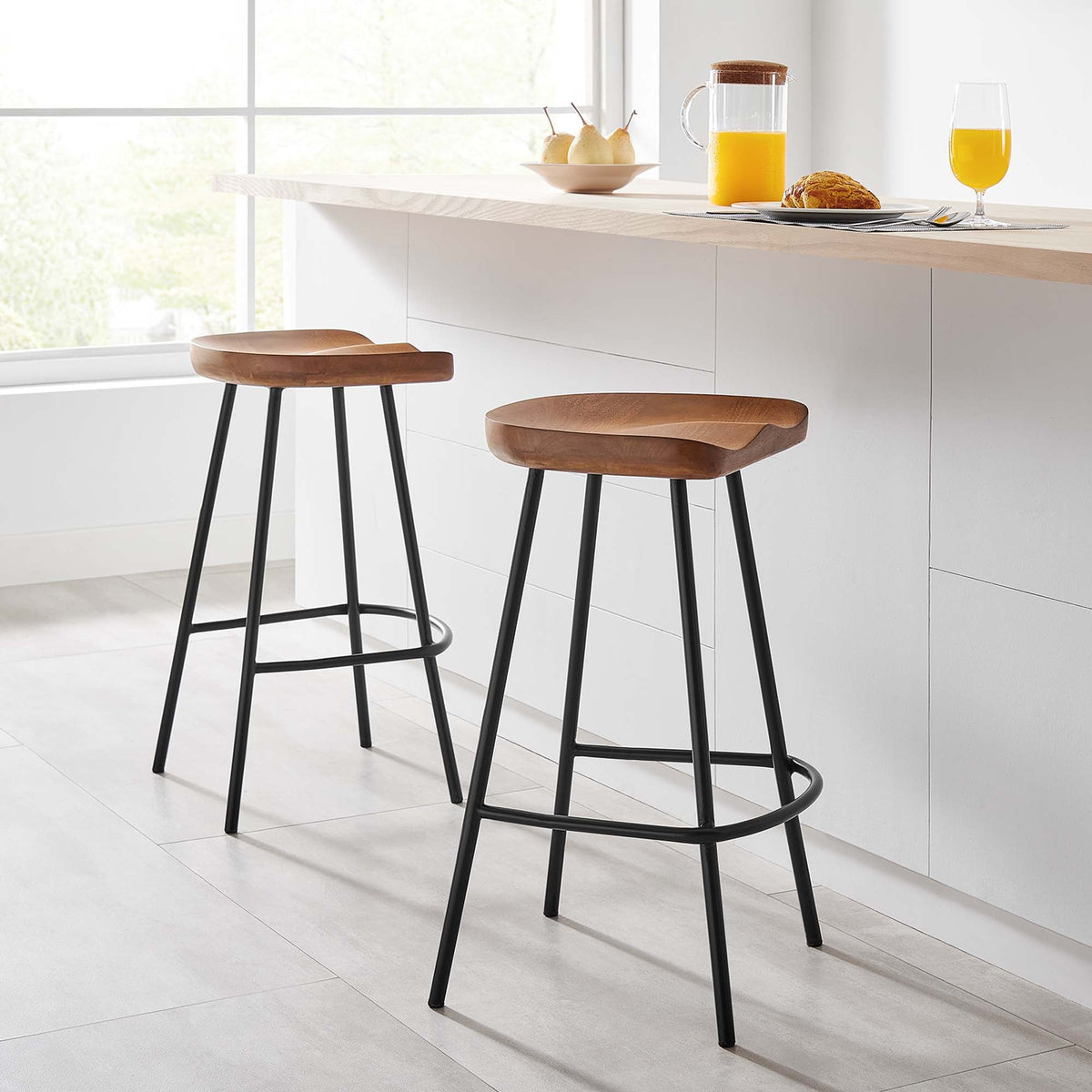 Concord Backless Wood Counter Stools Set of 2 by Modway, photo 29 of 30