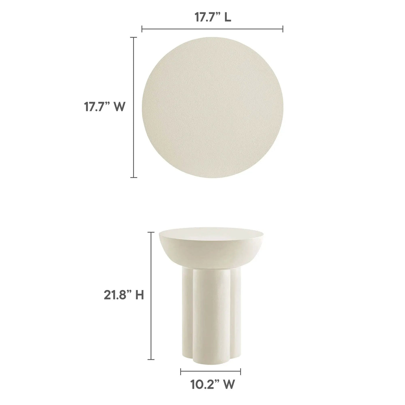 Caspian Round Concrete Side Table by Modway by HouseOfZazla