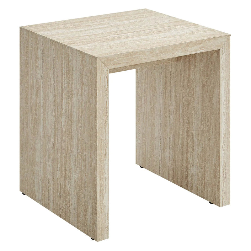 Mirella Faux Travertine Side Table by Modway by HouseOfZazla