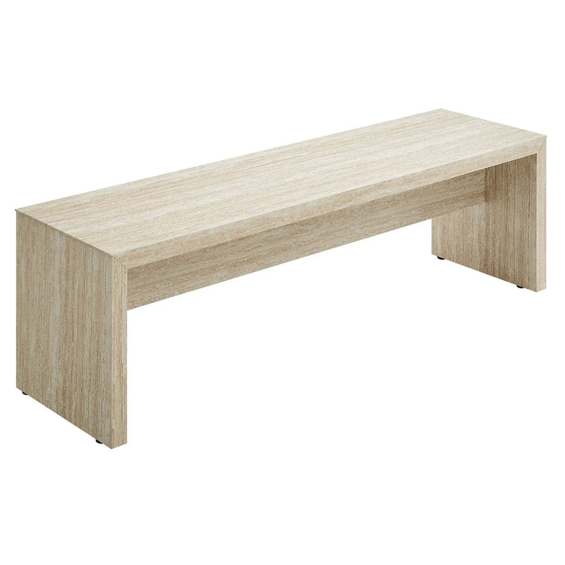 Mirella 62" Faux Travertine Long Bench by Modway by HouseOfZazla