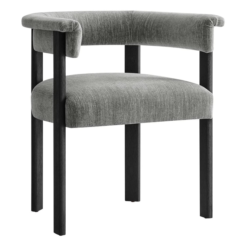 Imogen Fabric Upholstered Barrel Dining Chairs Set of 2 by HouseOfZazla