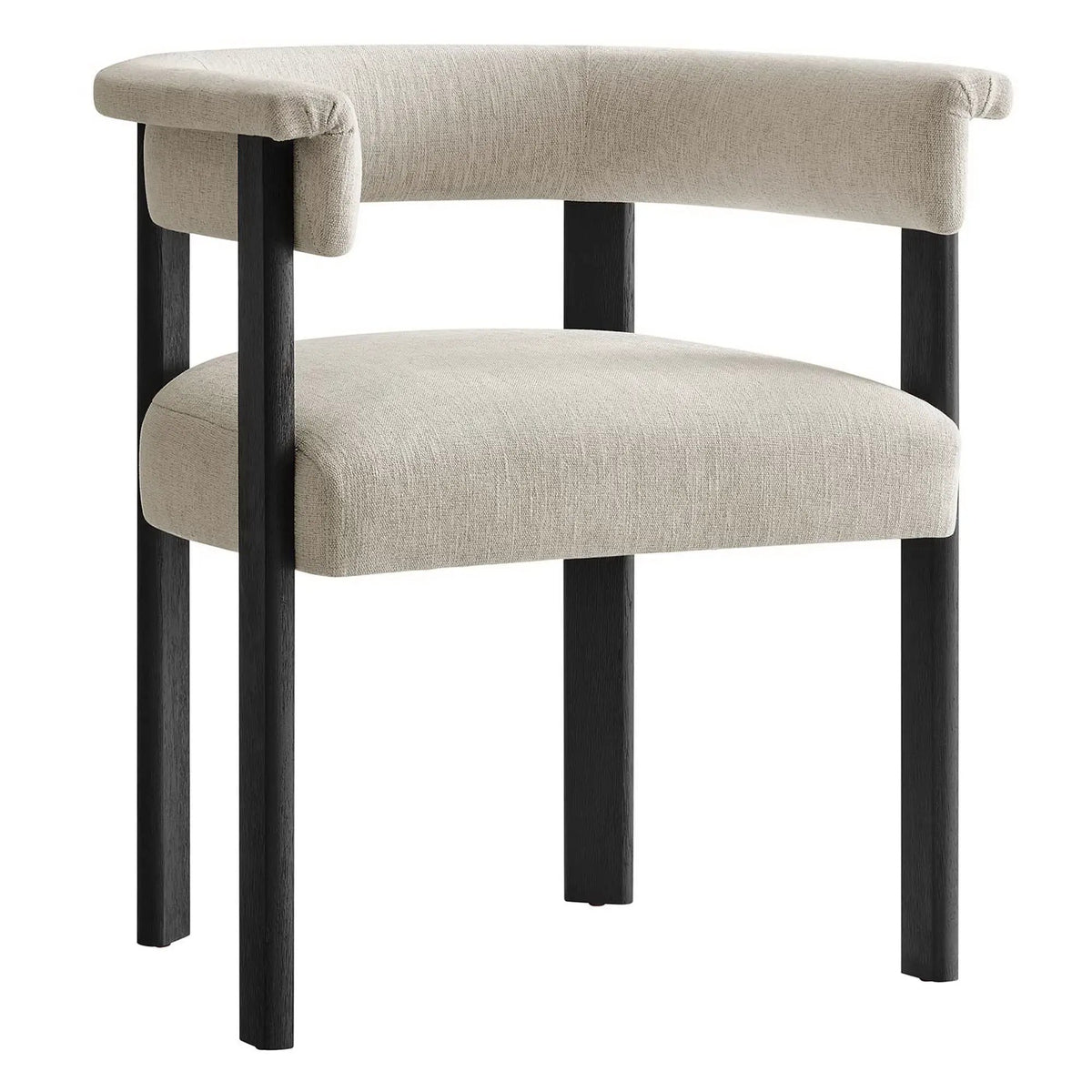 Imogen Fabric Upholstered Barrel Dining Chairs Set of 2 by HouseOfZazla