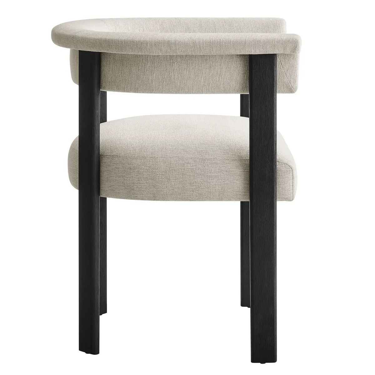 Imogen Fabric Upholstered Barrel Dining Chairs Set of 2 by HouseOfZazla