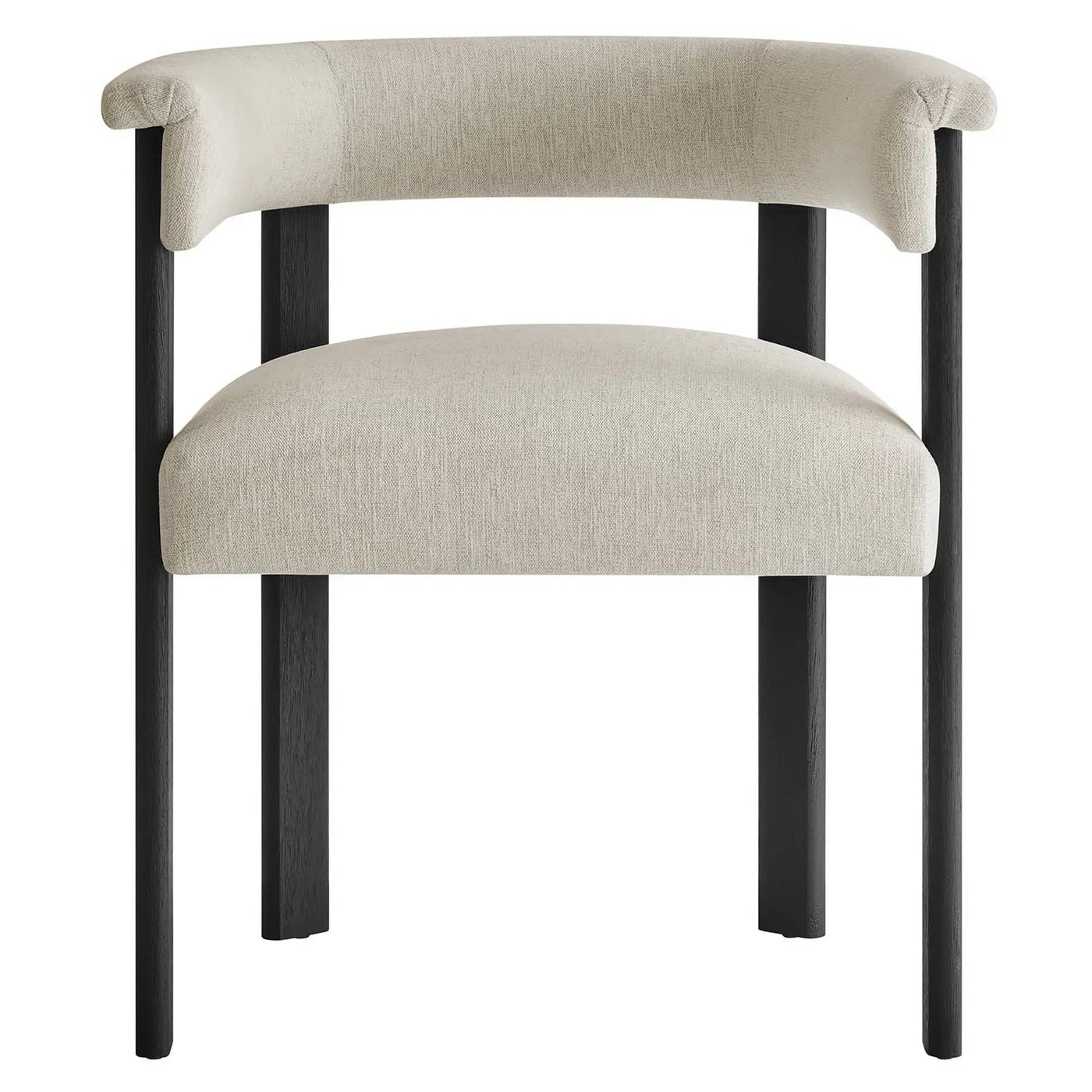 Imogen Fabric Upholstered Barrel Dining Chairs Set of 2 by HouseOfZazla