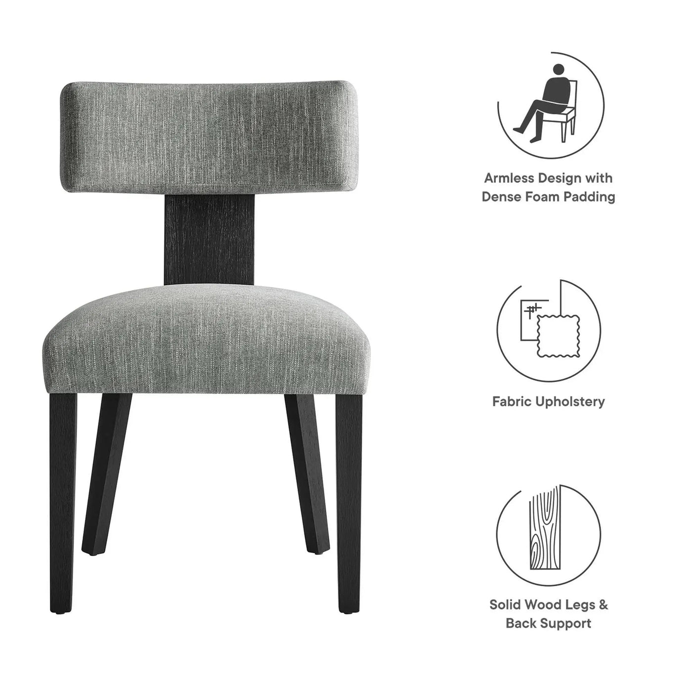 Nalani Fabric Upholstered Dining Chairs Set of 2 by Modway by HouseOfZazla