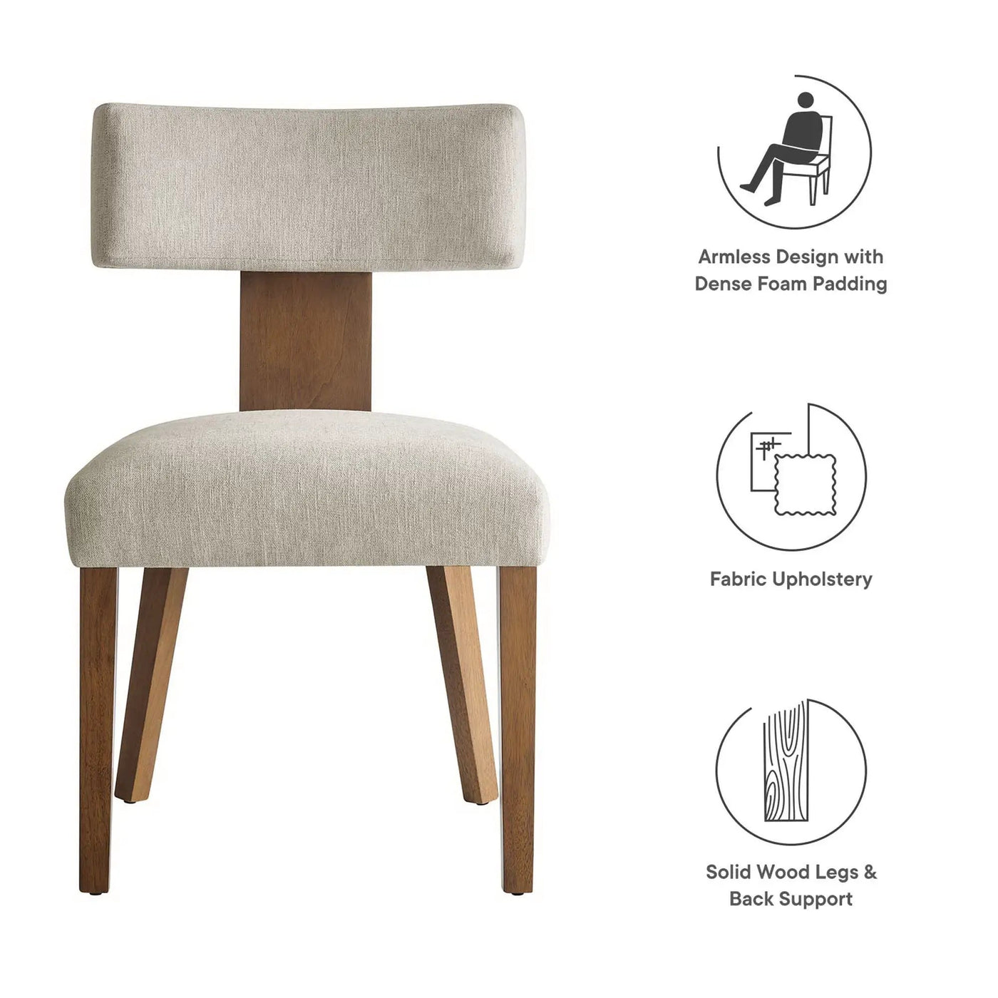 Nalani Fabric Upholstered Dining Chairs Set of 2 by Modway by HouseOfZazla