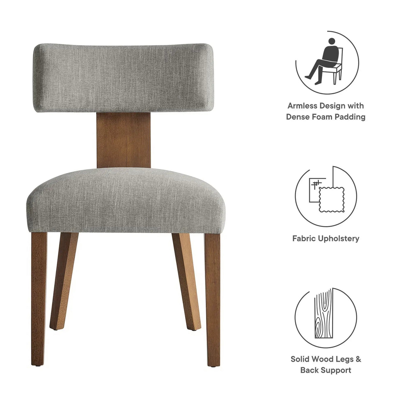 Nalani Fabric Upholstered Dining Chairs Set of 2 by Modway by HouseOfZazla