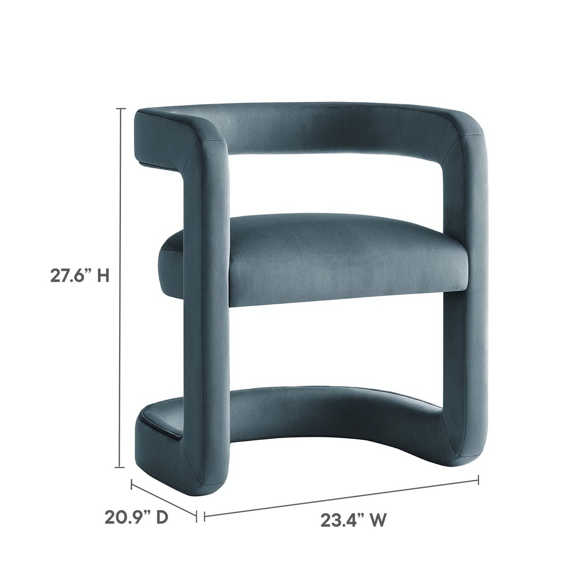 Winslow Performance Velvet Barrel Accent Chair by Modway, photo 12 of 42