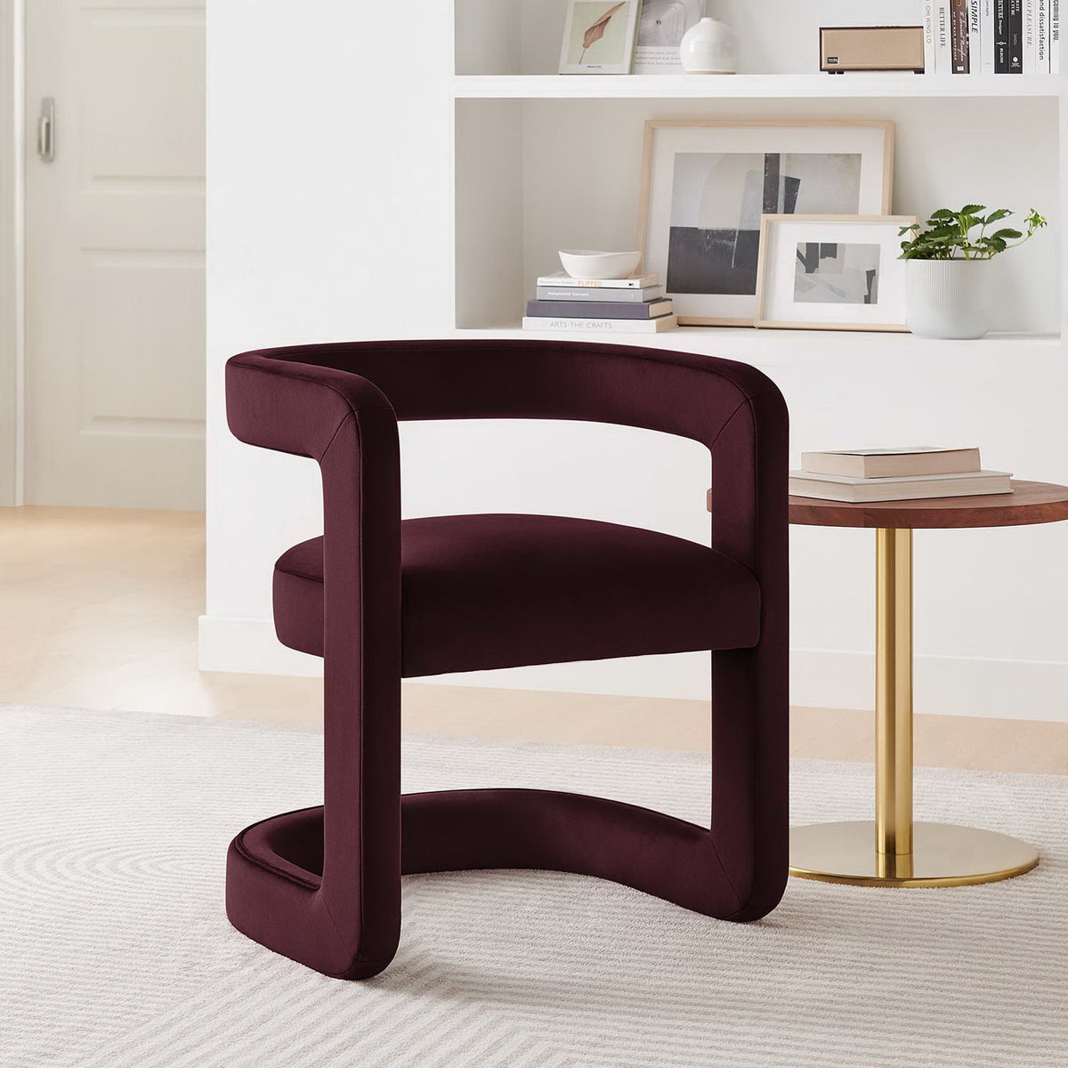 Winslow Performance Velvet Barrel Accent Chair by Modway, photo 29 of 42