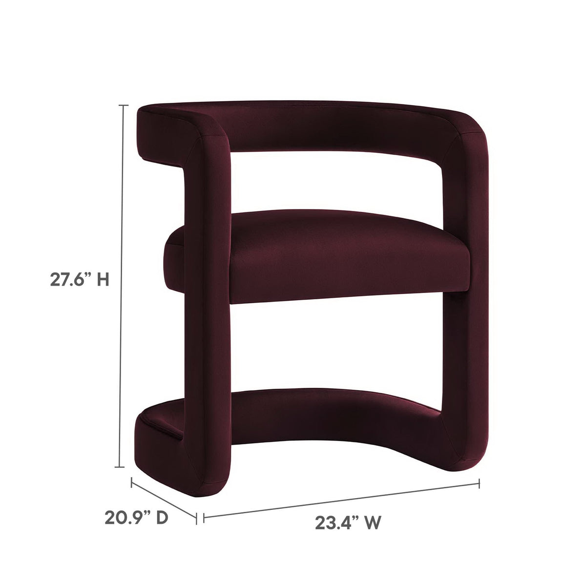 Winslow Performance Velvet Barrel Accent Chair by Modway, photo 22 of 42