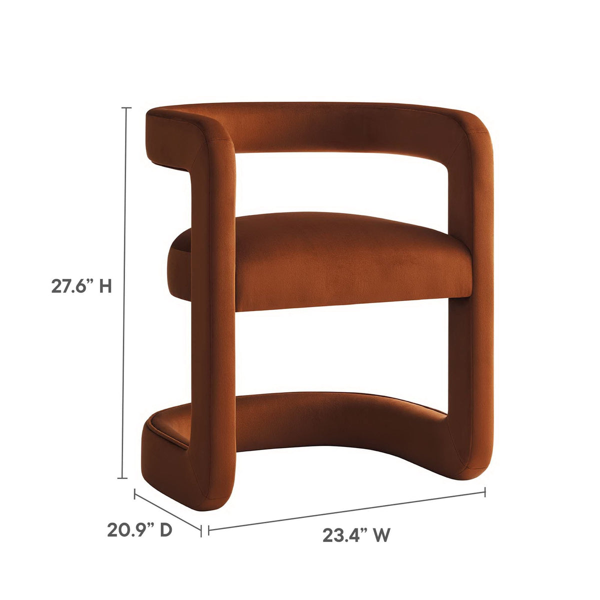 Winslow Performance Velvet Barrel Accent Chair by Modway, photo 32 of 42