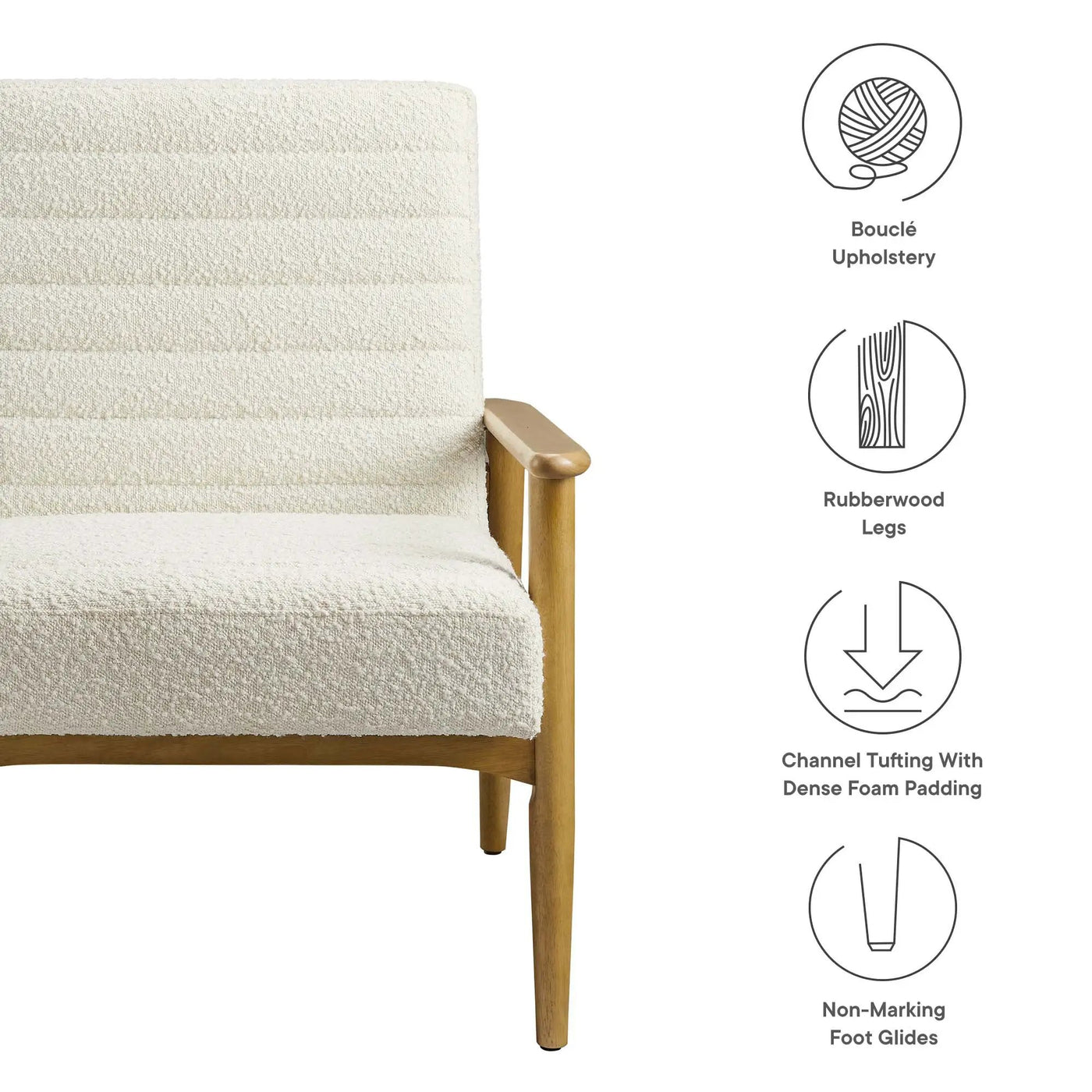 Jensen Boucle Fabric Accent Chair by Modway by HouseOfZazla