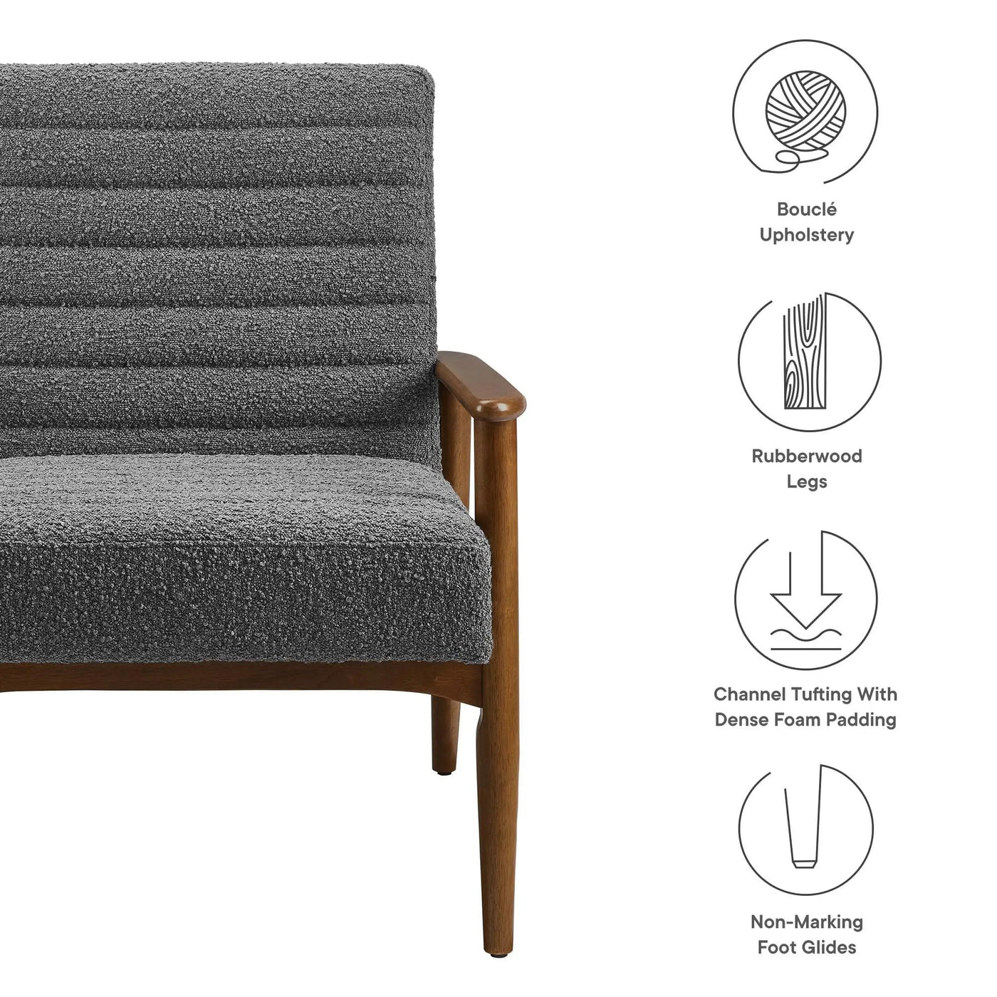 Jensen Boucle Fabric Accent Chair by Modway by HouseOfZazla