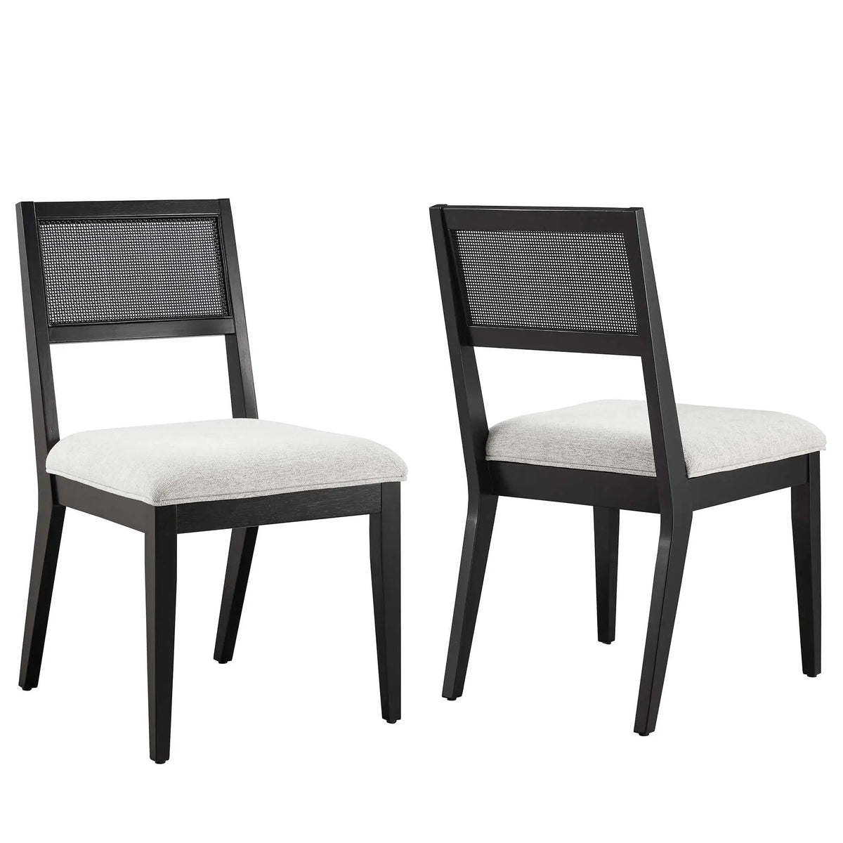 Nimba Faux Rattan Fabric Dining Chairs Set of 2 by Modway by HouseOfZazla
