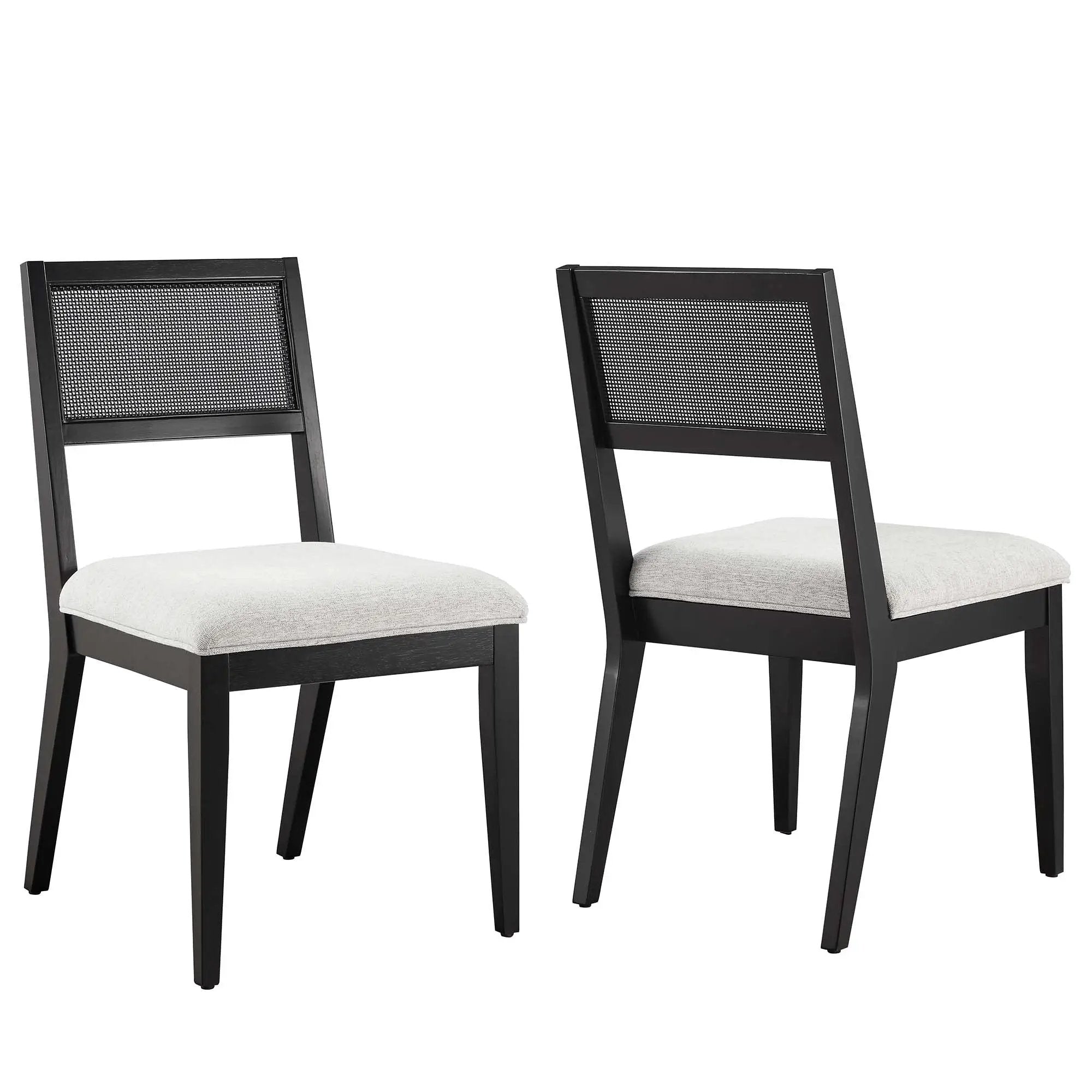Nimba Faux Rattan Fabric Dining Chairs Set of 2 by Modway by HouseOfZazla