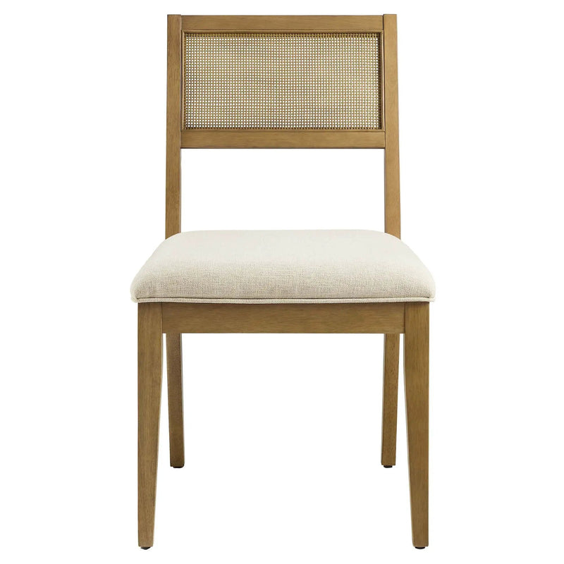 Nimba Faux Rattan Fabric Dining Chairs Set of 2 by Modway by HouseOfZazla