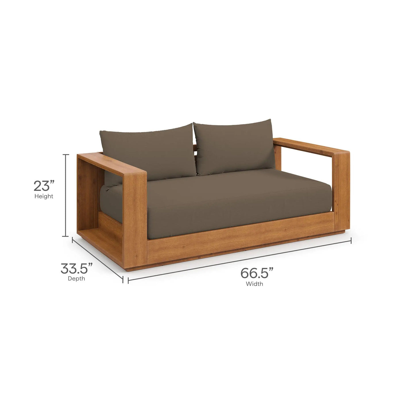 Tahoe Acacia Wood Outdoor Patio Loveseat by Modway by HouseOfZazla