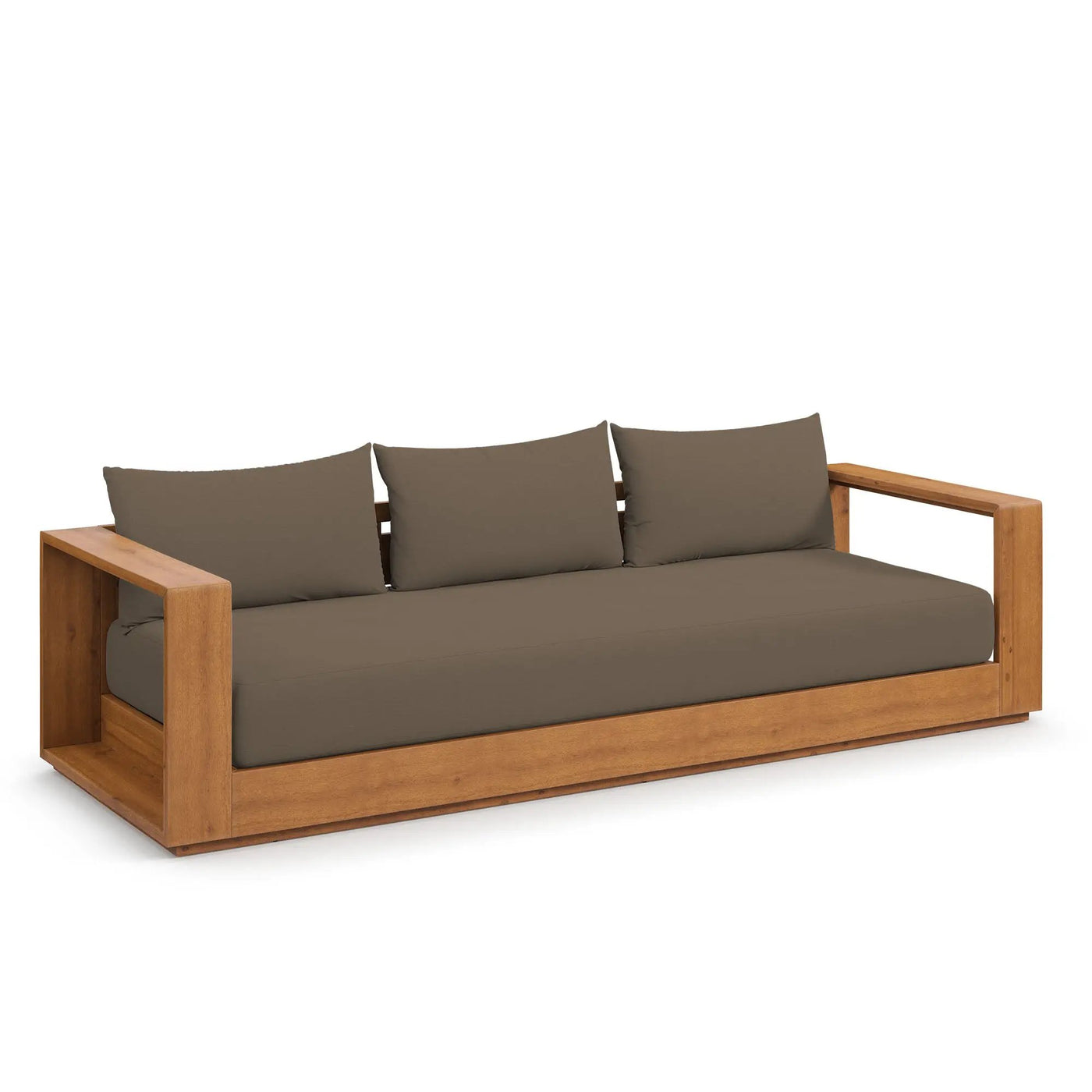 Tahoe Outdoor Patio Acacia Wood Ottoman by Modway by HouseOfZazla