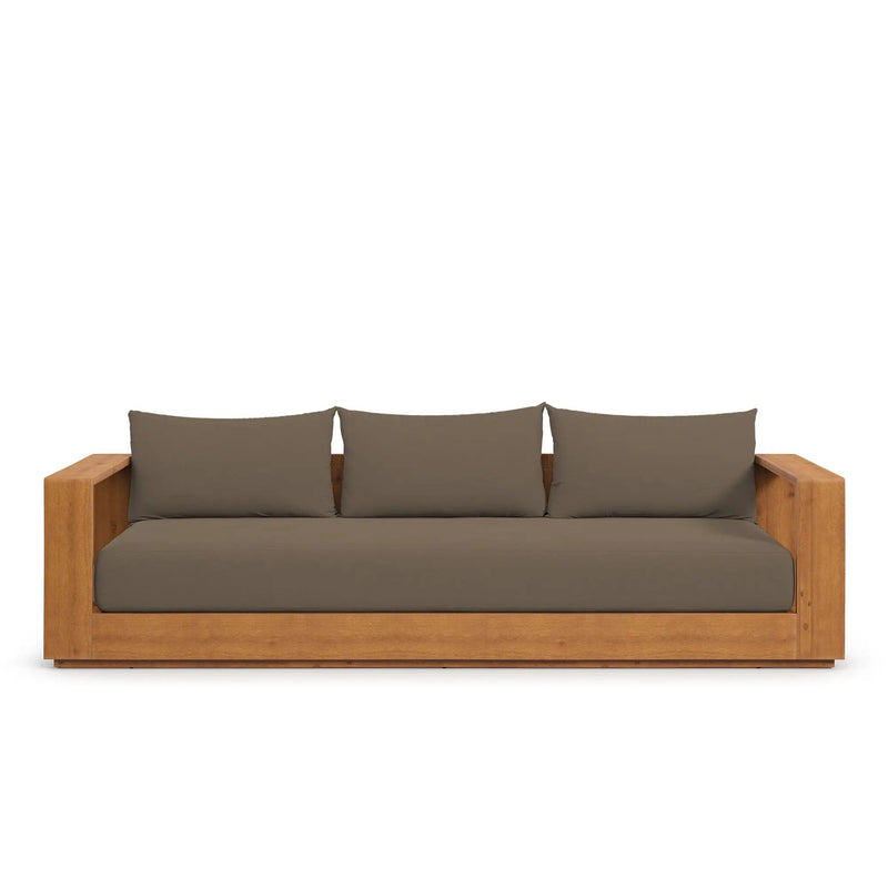 Tahoe Outdoor Patio Acacia Wood Ottoman by Modway by HouseOfZazla