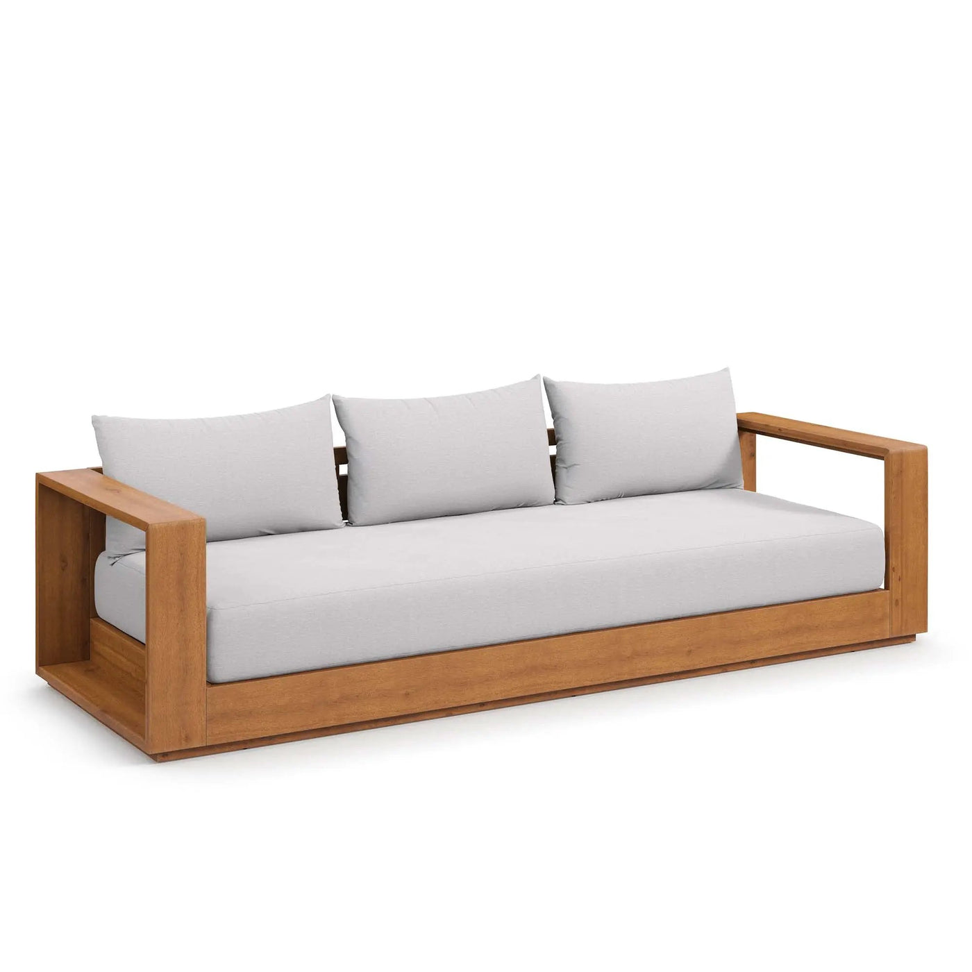 Tahoe Outdoor Patio Acacia Wood Ottoman by Modway by HouseOfZazla