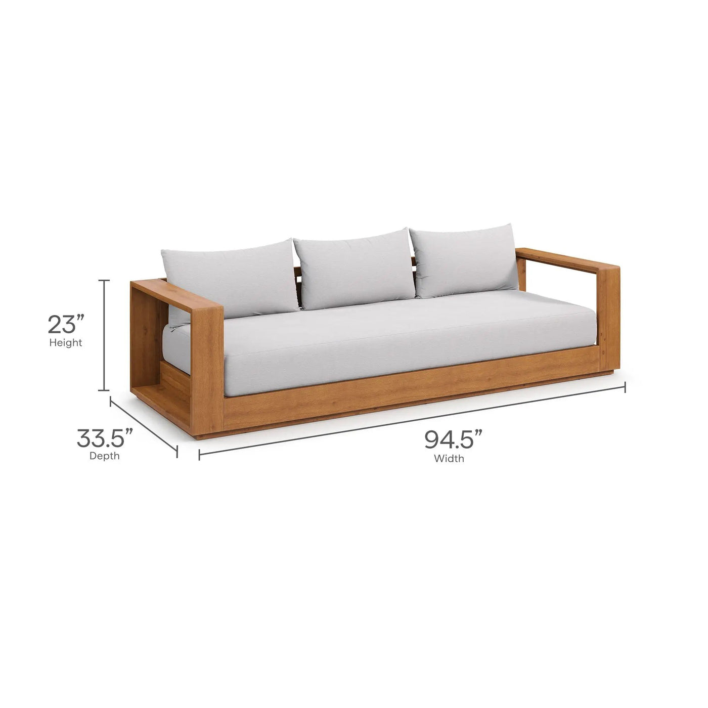 Tahoe Outdoor Patio Acacia Wood Ottoman by Modway by HouseOfZazla