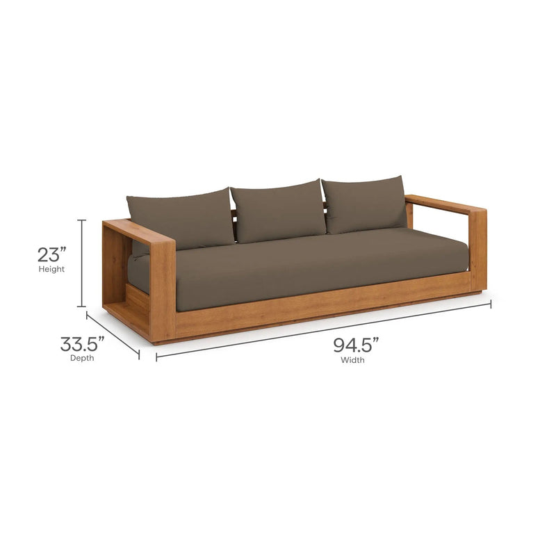 Tahoe 2-Piece Outdoor Patio Acacia Wood Sofa and Coffee Table Set by Modway by HouseOfZazla
