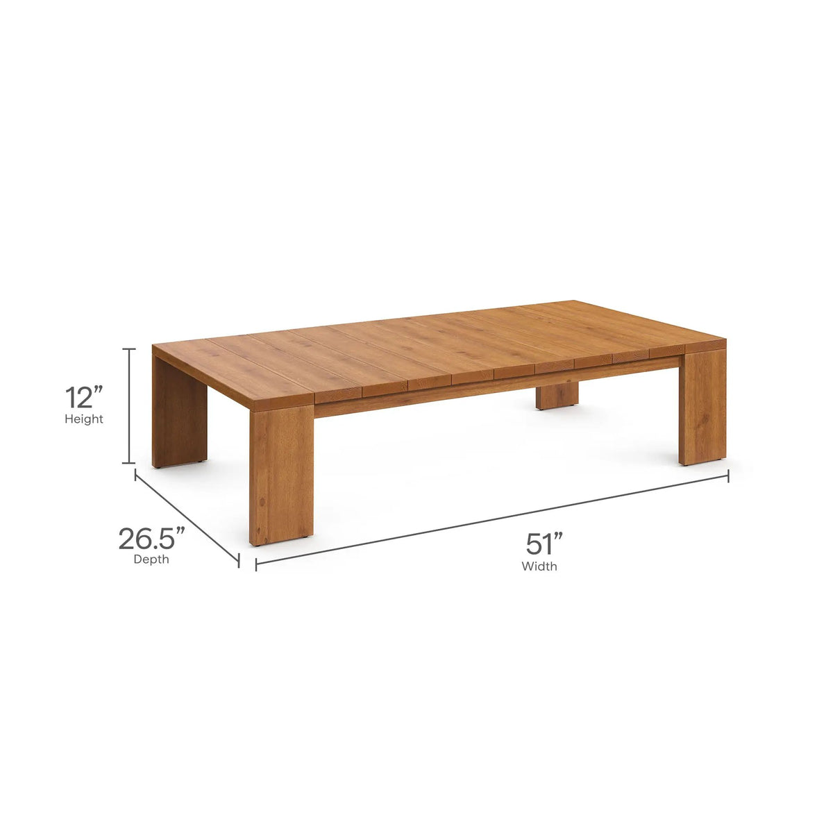 Tahoe 2-Piece Outdoor Patio Acacia Wood Sofa and Coffee Table Set by Modway by HouseOfZazla