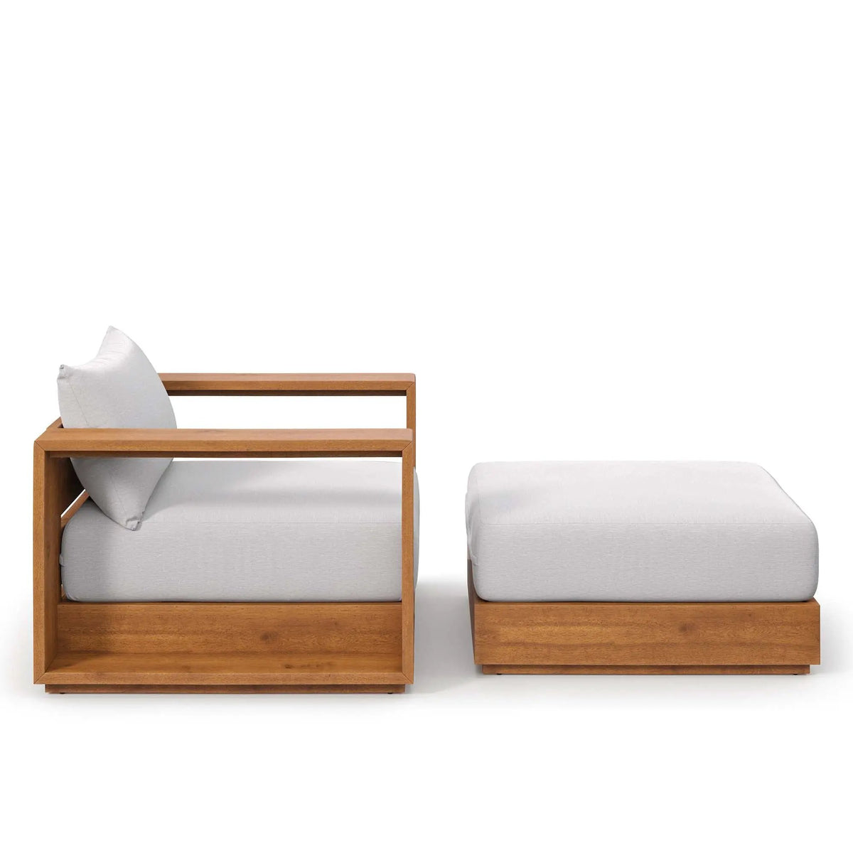 Tahoe 2-Piece Outdoor Patio Acacia Wood Armchair and Ottoman Set by Modway by HouseOfZazla