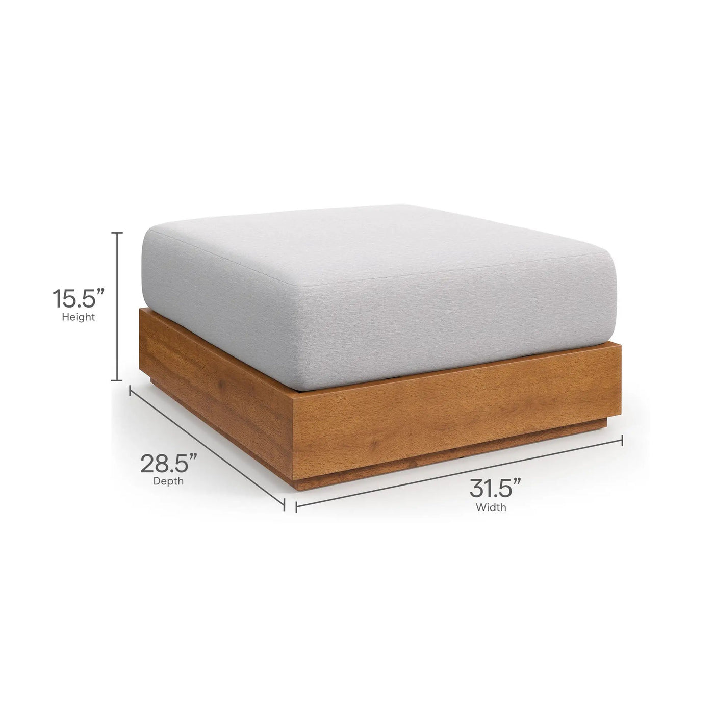 Tahoe 2-Piece Outdoor Patio Acacia Wood Armchair and Ottoman Set by Modway by HouseOfZazla
