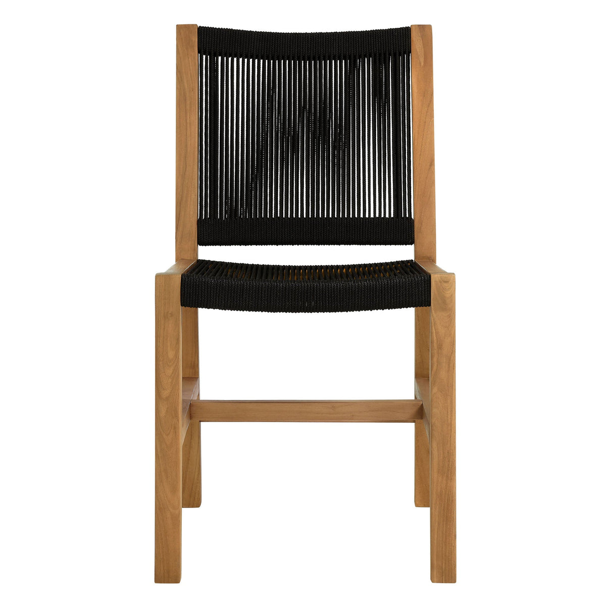 Vienna 3-Piece Outdoor Patio Teak and Rope Dining Set with Armless Chiars by Modway, photo 9 of 21