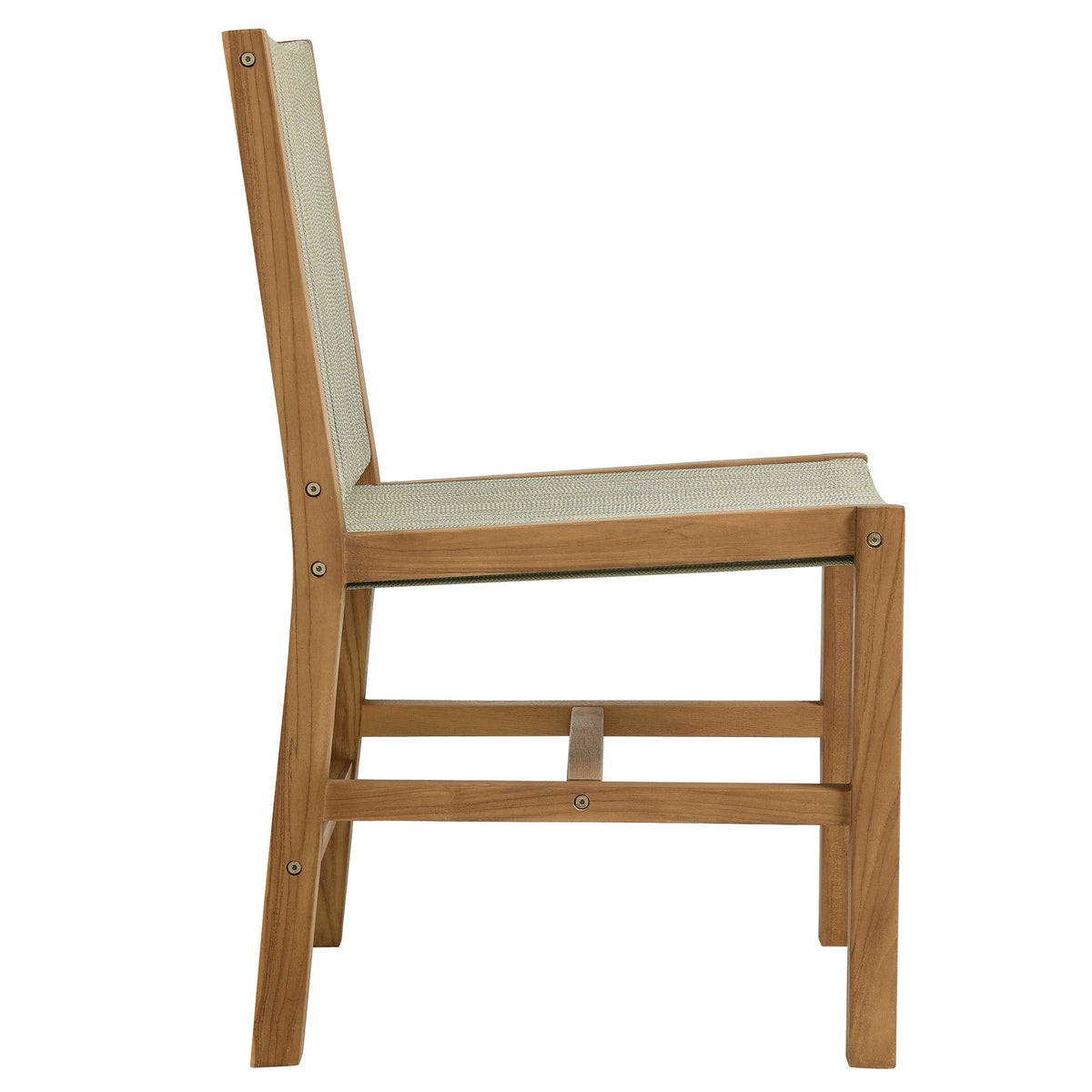 Vienna 3-Piece Outdoor Patio Teak and Rope Dining Set with Armless Chiars by Modway, photo 18 of 21